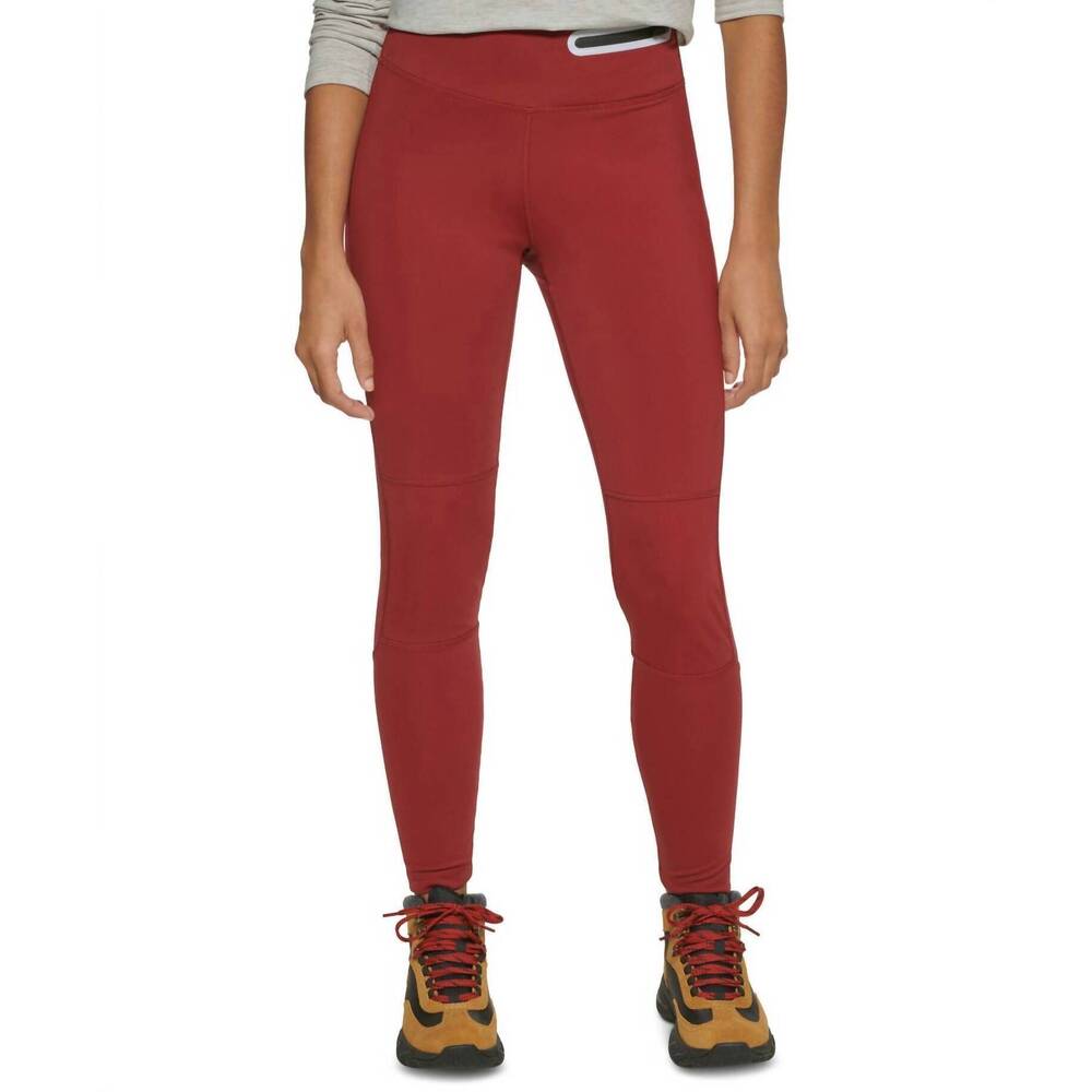 NEW BASS OUTDOOR activewear fastline trail leggings in pomegranate